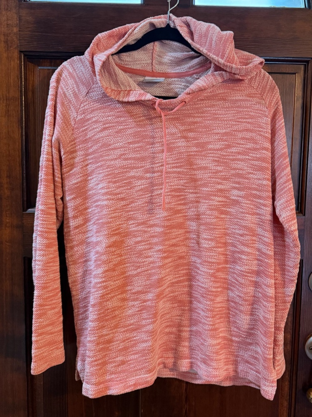 Columbia Coral Pink Heathered Hooded Pullover